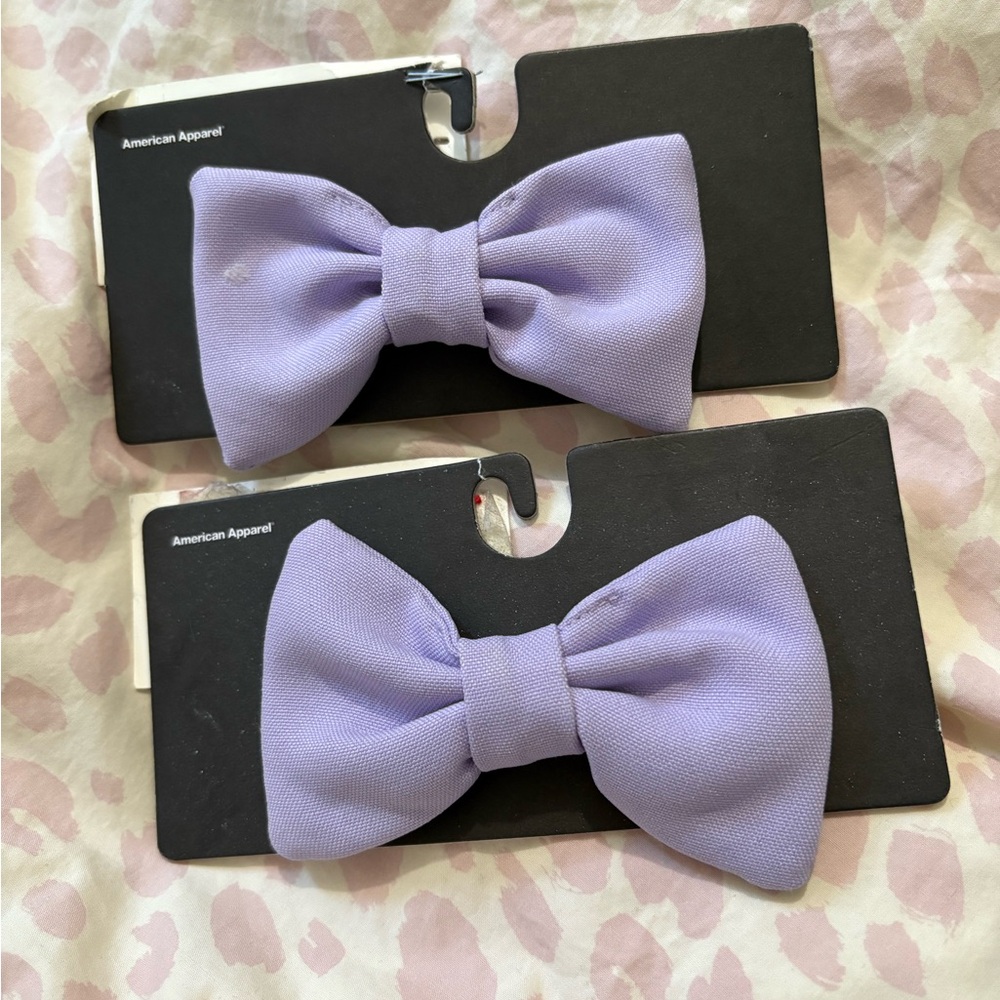 American Apparel Lavender Kids Hair Bow Set